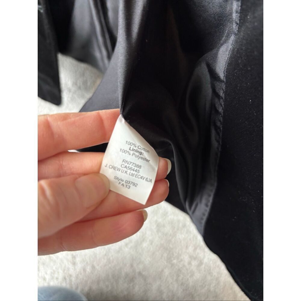NWOT J Crew Collection Black Velvet Schoolboy Blazer, S 4, $218 B17 - Picture 5 of 11